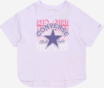 T-Shirt CONVERSE en violet : devant