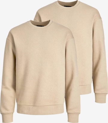JACK & JONES Sweatshirt 'Star' in Beige: front