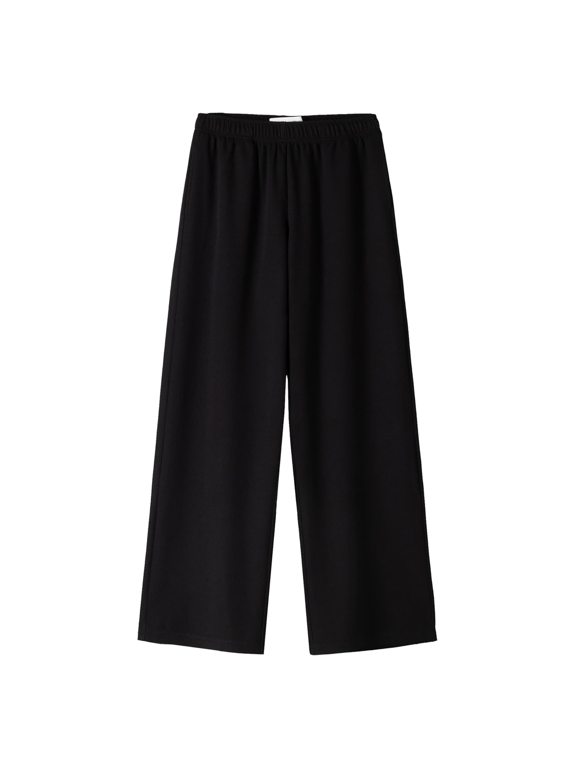 Bershka Wide leg Broek in Zwart: voorkant