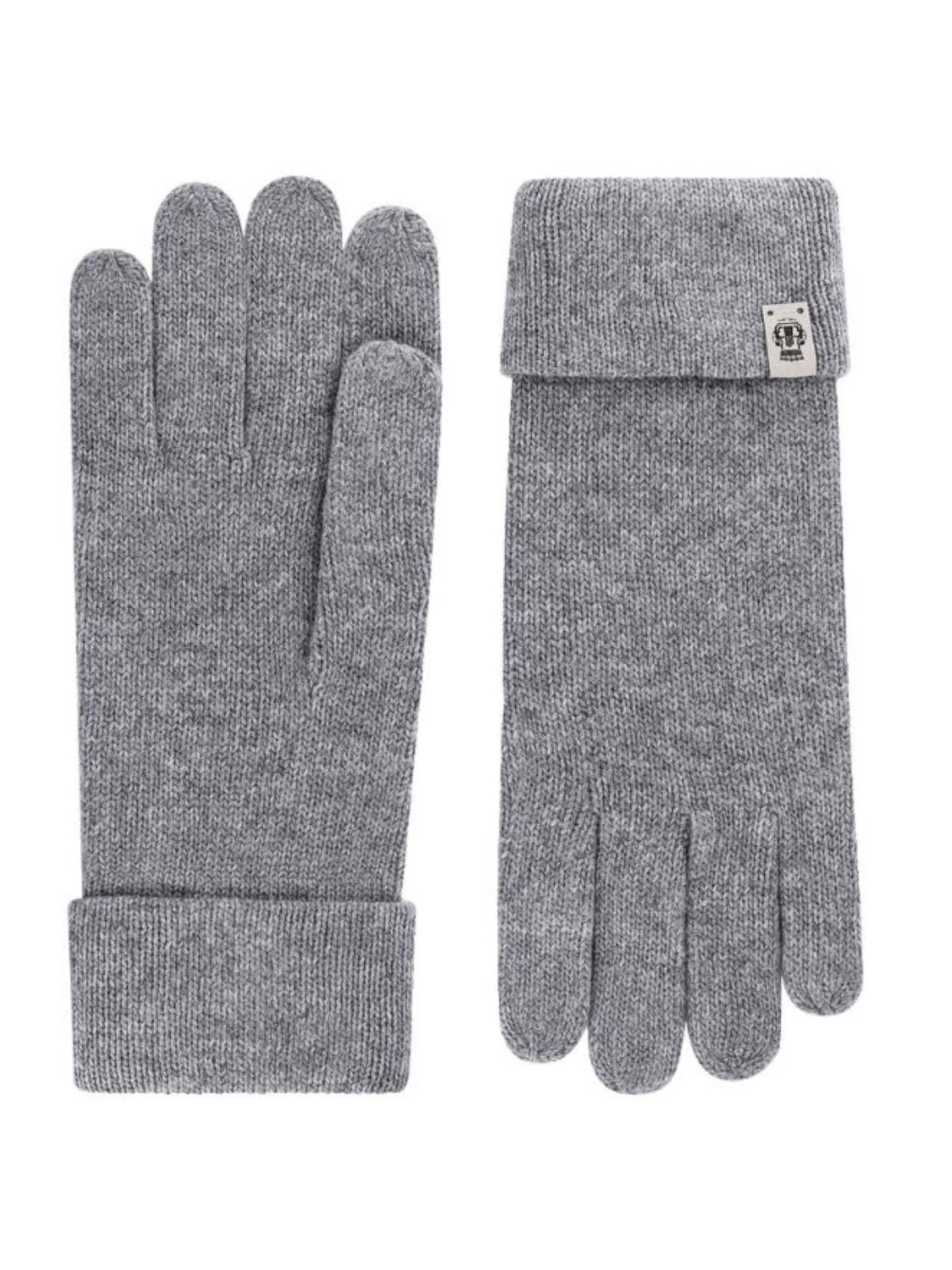 Roeckl Full finger gloves 'ESSENTIALS' in Grey: front