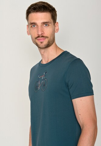 GREENBOMB Shirt 'Bike Mikkel' in Blauw