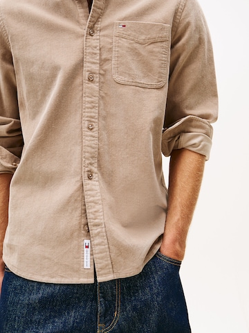 Tommy Jeans Regular fit Overhemd in Beige