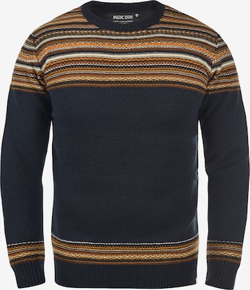 INDICODE JEANS Sweater 'Lurdes' in Blue: front