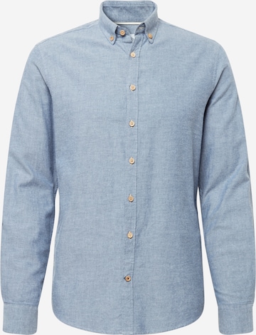 Kronstadt Regular fit Button Up Shirt 'Dean Diego' in Blue: front