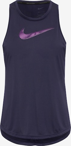 NIKE Sports Top 'Swoosh' in Purple: front