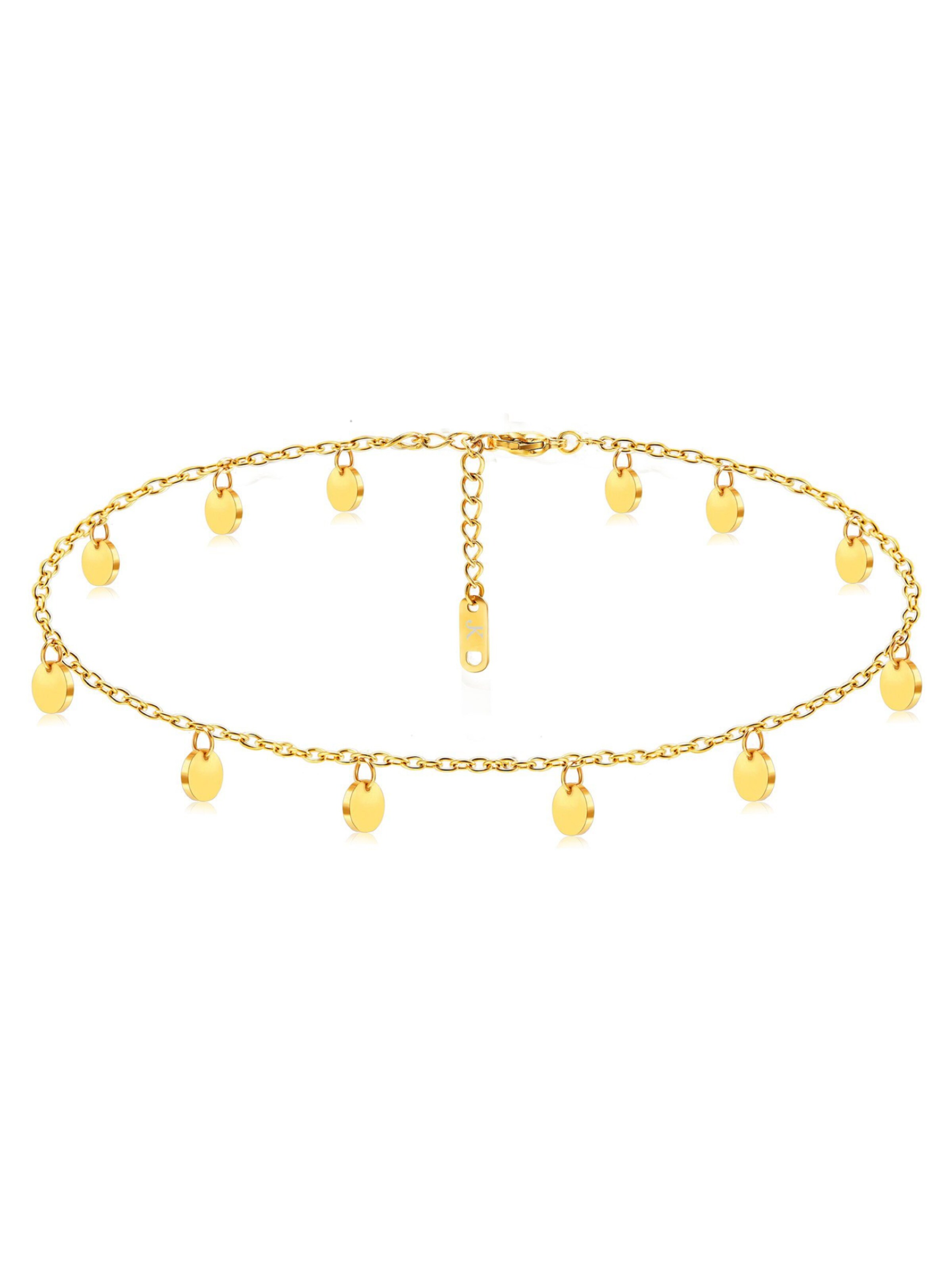 Kim Johanson Bracelet '12 Plättchen' in Gold: front