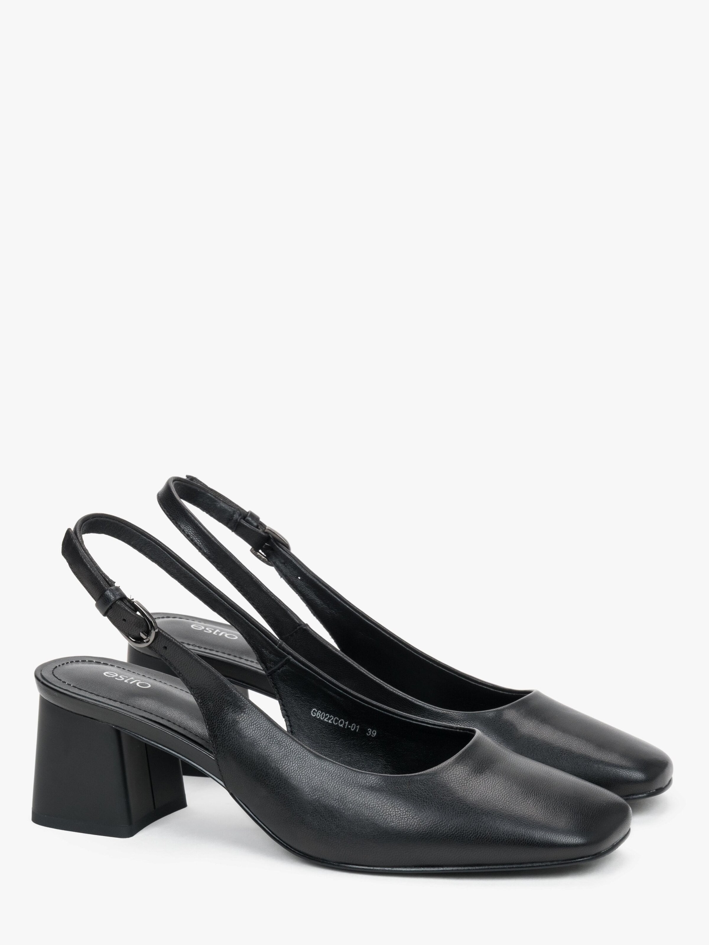 Estro Slingpumps '6022-1' in Zwart