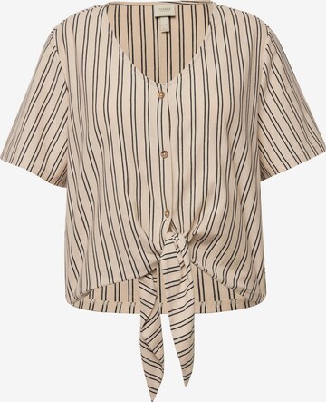 Ulla Popken Shirt in Beige: voorkant