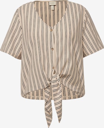 Ulla Popken Shirt in Beige: voorkant