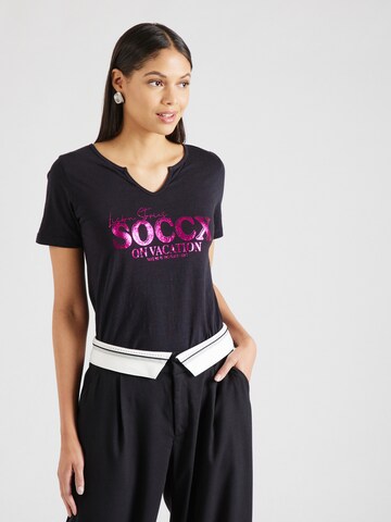 Soccx - Camiseta en negro: frente