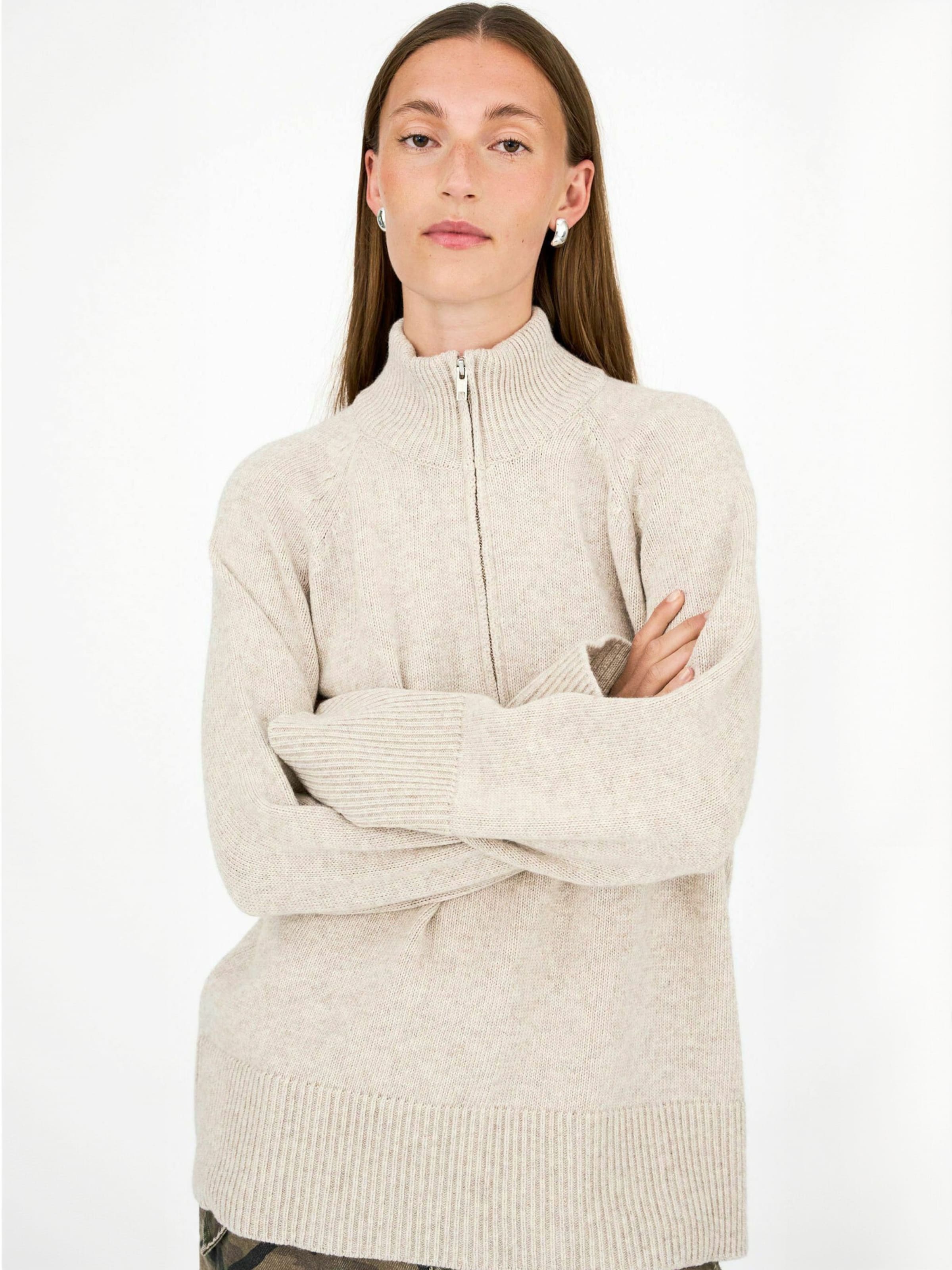 Ivy Copenhagen Sweater ' IVY-Lili ' in Beige: front