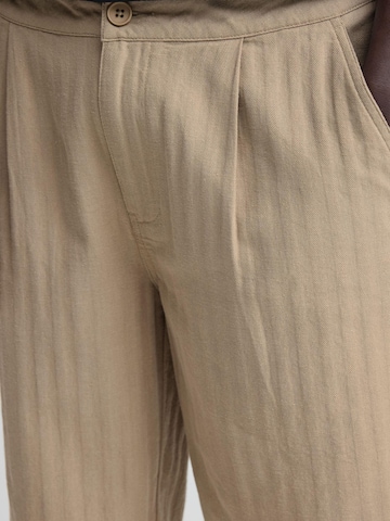 BLEND Regular Bandplooibroek 'BHMorgan' in Beige