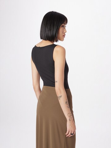 River Island Shirtbody in Schwarz