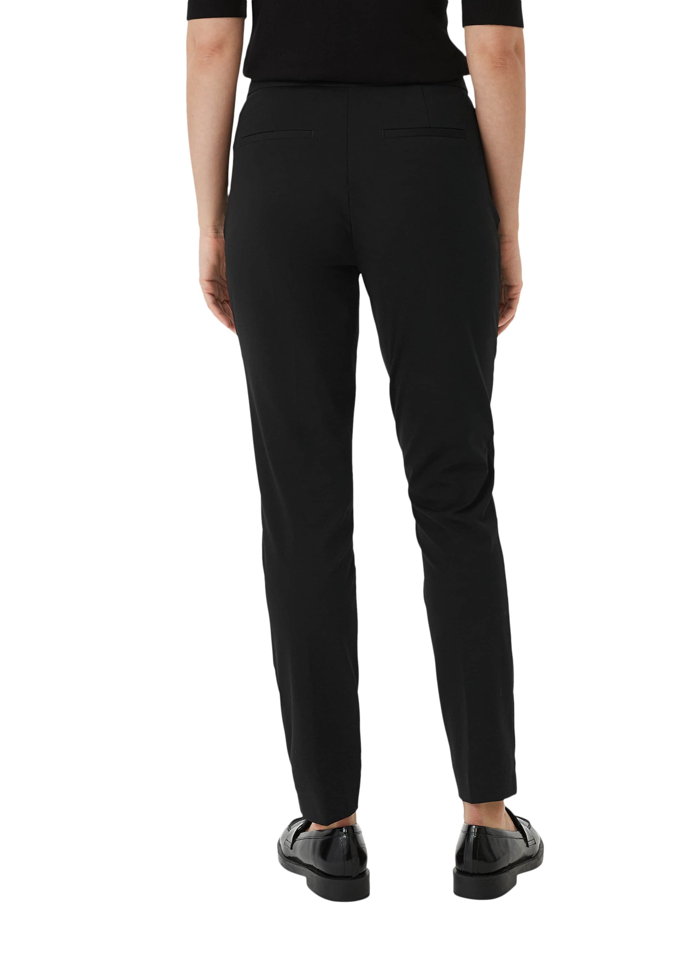 COMMA Slimfit Chinohose in Schwarz
