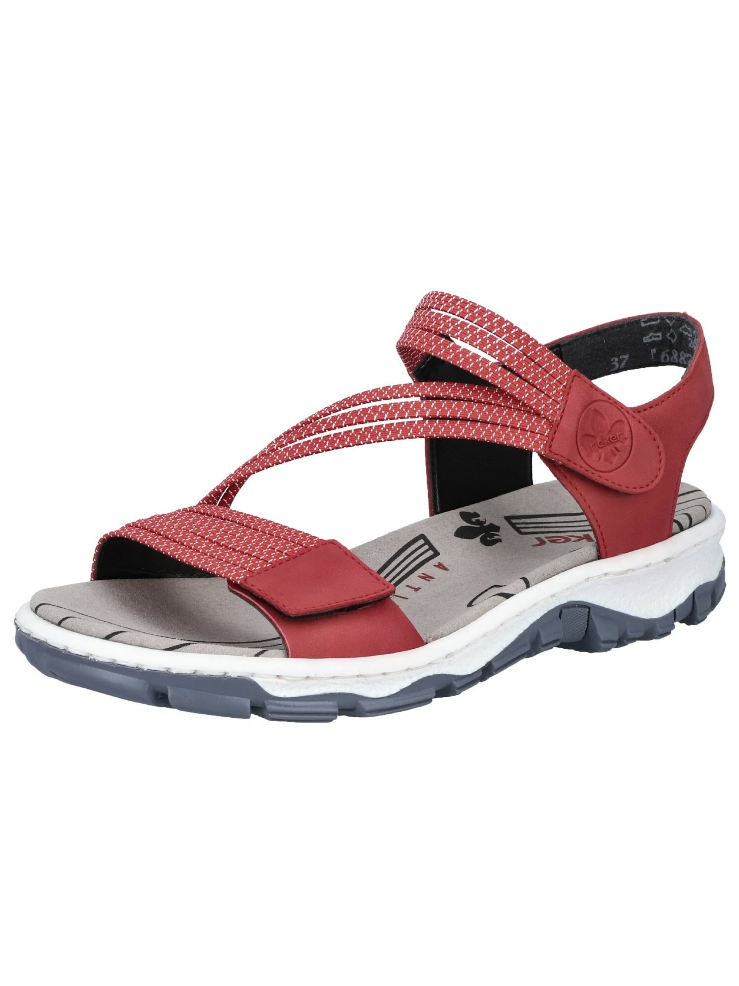 Rieker Matkasandaal, värv punane: eest vaates