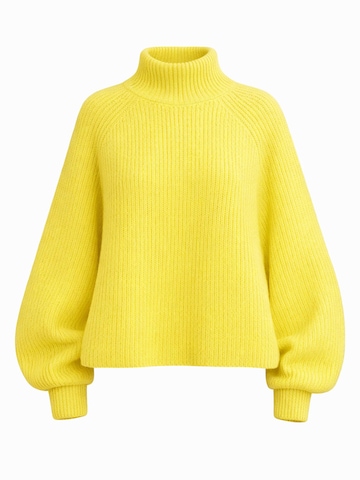 Worldclassca Oversizepullover 'Oversized Strickpullover mit Stehkragen' in Gelb: Vorderseite
