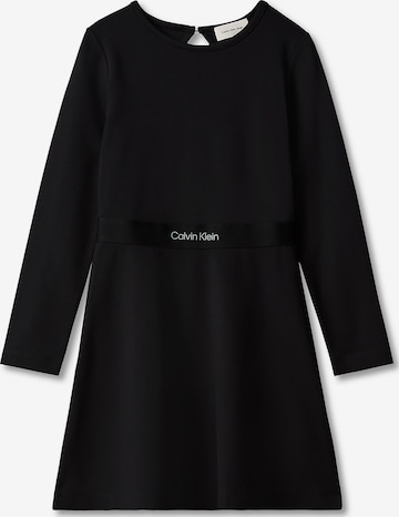 Calvin Klein Jeans Regular Kleid 'Punto Milano' in Schwarz: Vorderseite