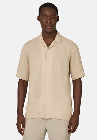 Coupe regular Chemise Boggi Milano en beige : devant