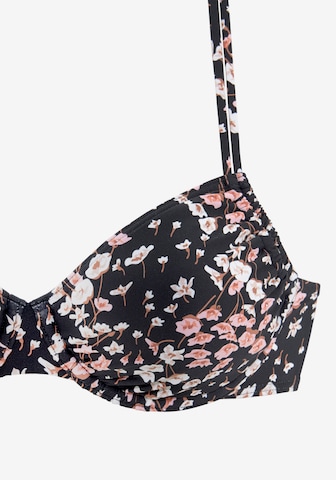 LASCANA Koszulkowy Góra bikini w kolorze czarny