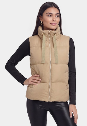 faina Vest in Beige: front