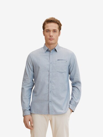 TOM TAILOR Regular fit Button Up Shirt in Blue: front