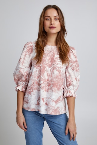 PULZ Jeans Blouse 'PZNADIA' in Gemengde kleuren: voorkant