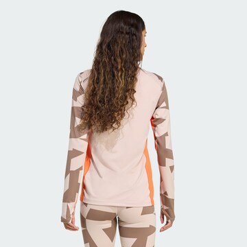 ADIDAS TERREX Functioneel shirt 'Multi Synthetic Base Layer' in Bruin