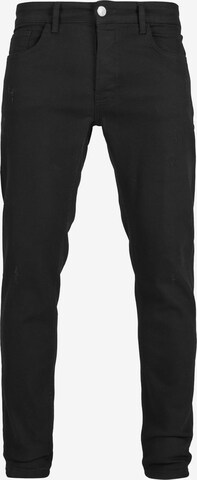 2Y Premium Tapered Jeans in Zwart: voorkant