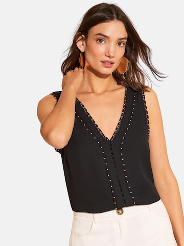 Haut love & roses en noir : devant