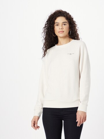 Sweat-shirt TOMMY HILFIGER en blanc : devant