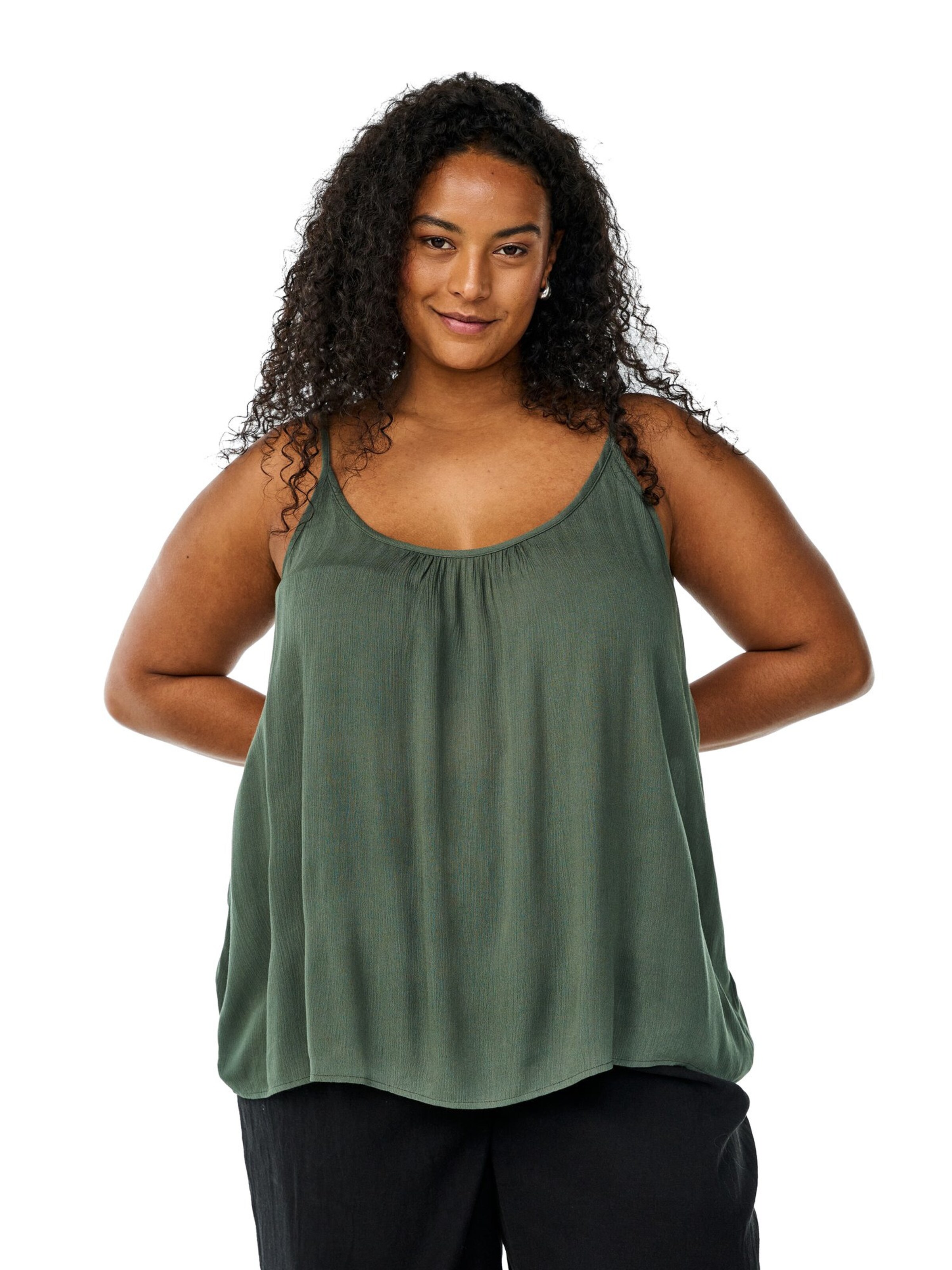 Zizzi Top 'Erose' in Grün: Vorderseite