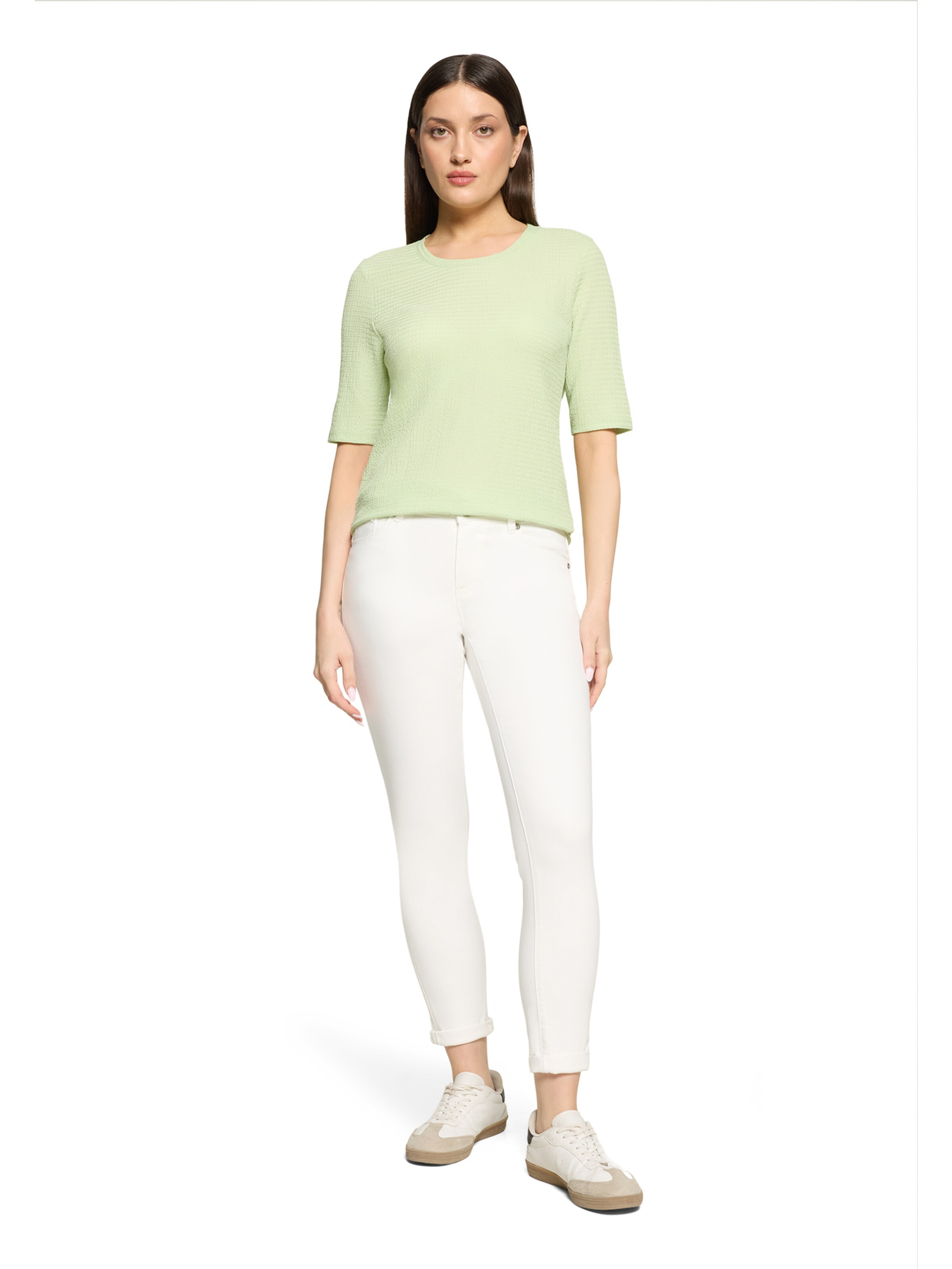 Coupe slim Jean Betty Barclay en blanc : devant