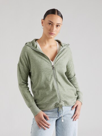 ZABAIONE Sweatjacke 'Ni44ka' in Grün: Vorderseite