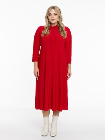 Robe-chemise 'Dolce' Yoek en rouge