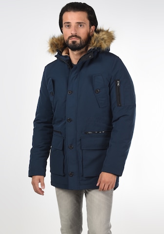 INDICODE JEANS Winter Parka 'Ruffy' in Blue: front