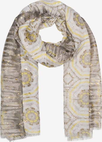 styleBREAKER Schal 'Schal mit Batik Muster Metallic' in Grau: Vorderseite