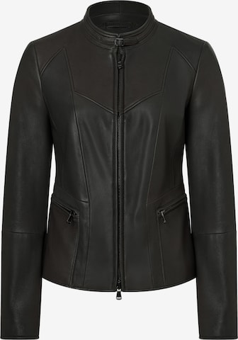 Werner Christ Lederjacke 'Elmara' in Schwarz: Vorderseite