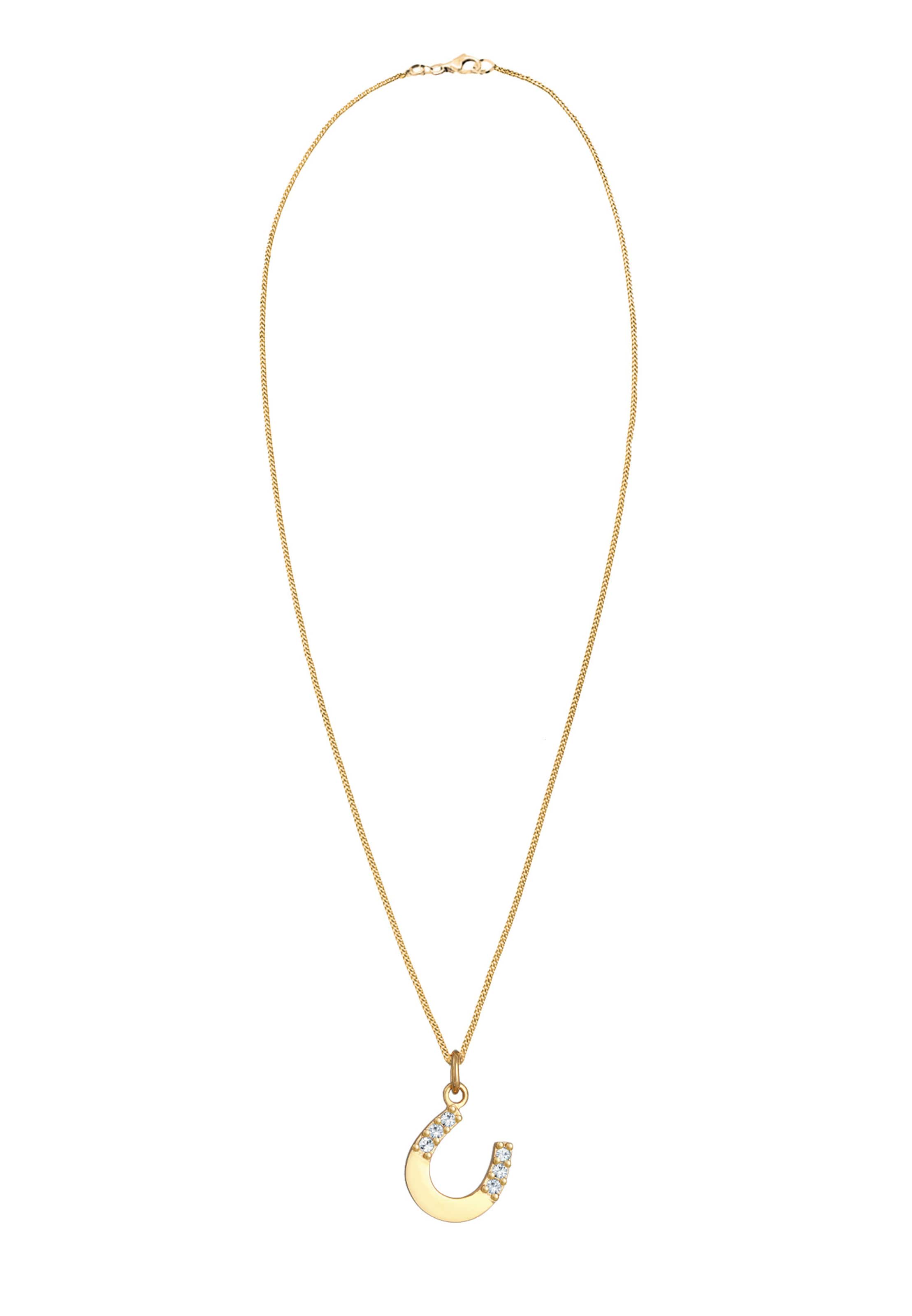 ELLI Ketting ' Hufeisen' in Goud: voorkant