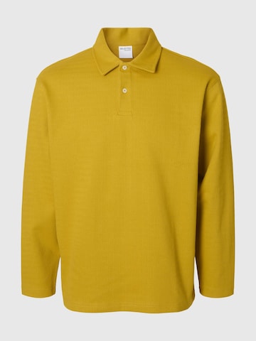 Tricou 'SLHHENRY' de la SELECTED pe galben: față