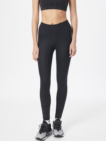 NIKE - Skinny Pantalón deportivo 'ONE LUXE' en negro: frente