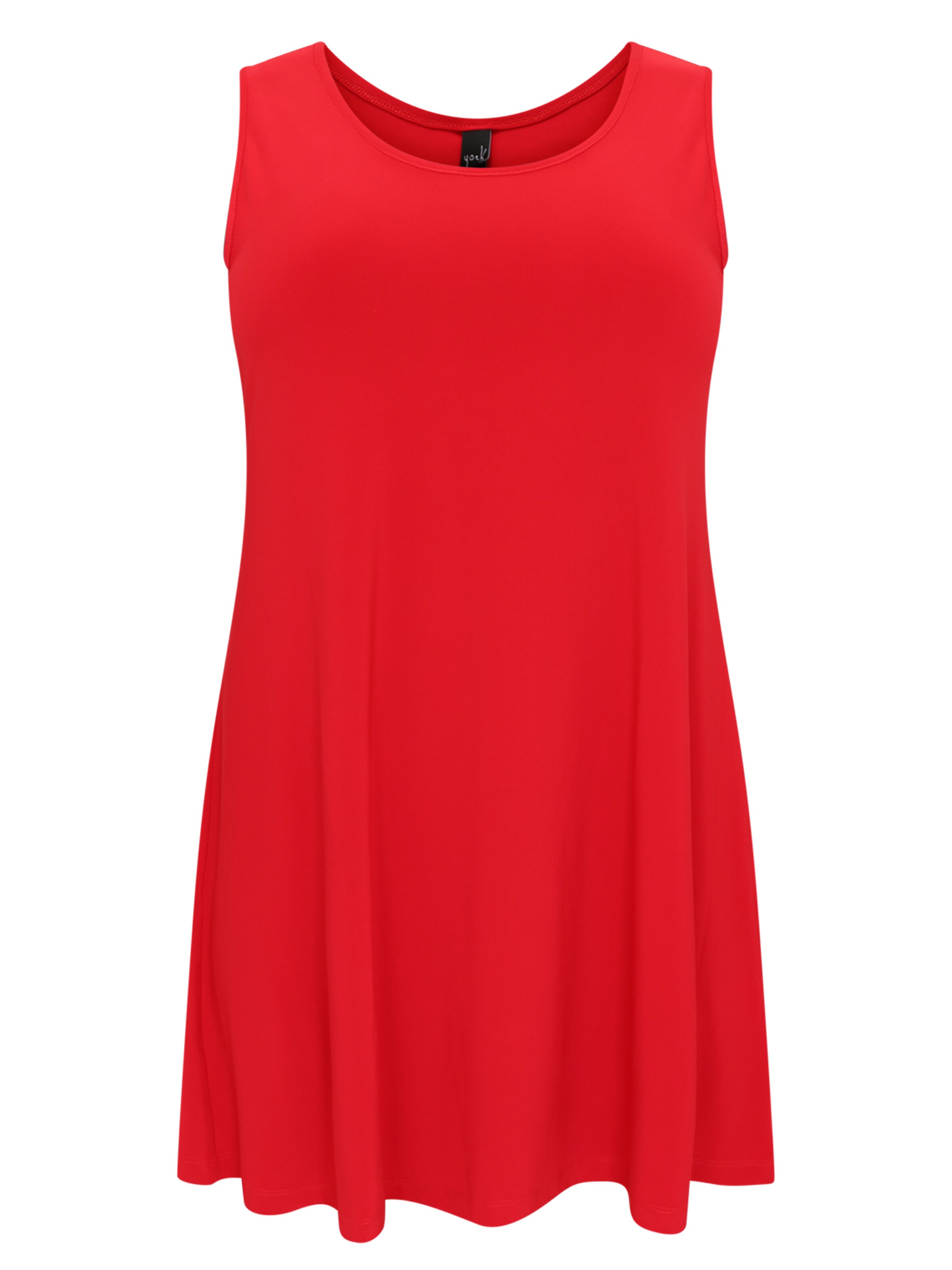YOEK Top ' long ' in Red: front