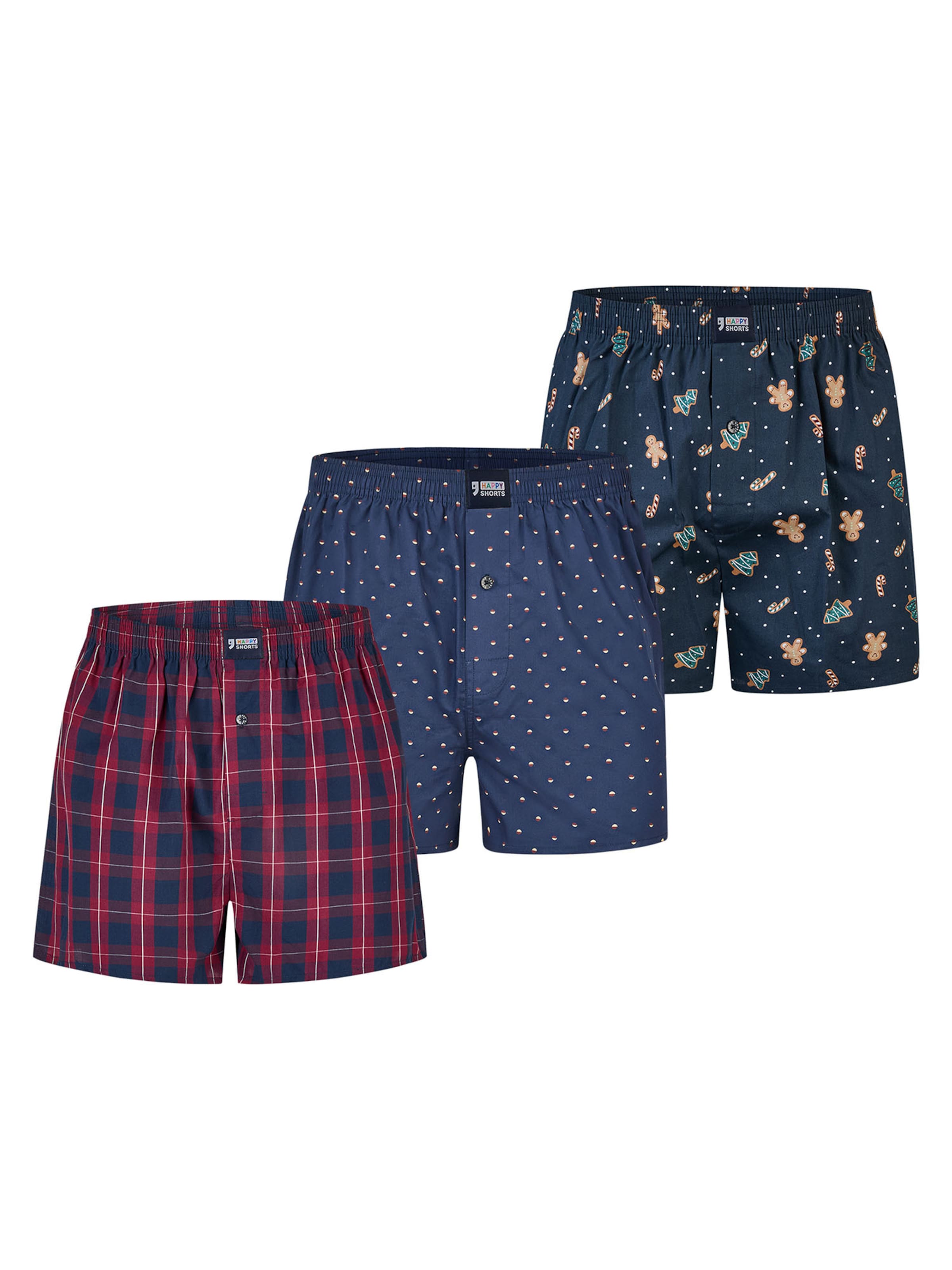 Happy Shorts Boxershorts 'Christmas' in Gemengde kleuren: voorkant