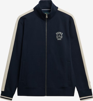 Superdry Sweatvest 'Athletic Club' in Blauw: voorkant