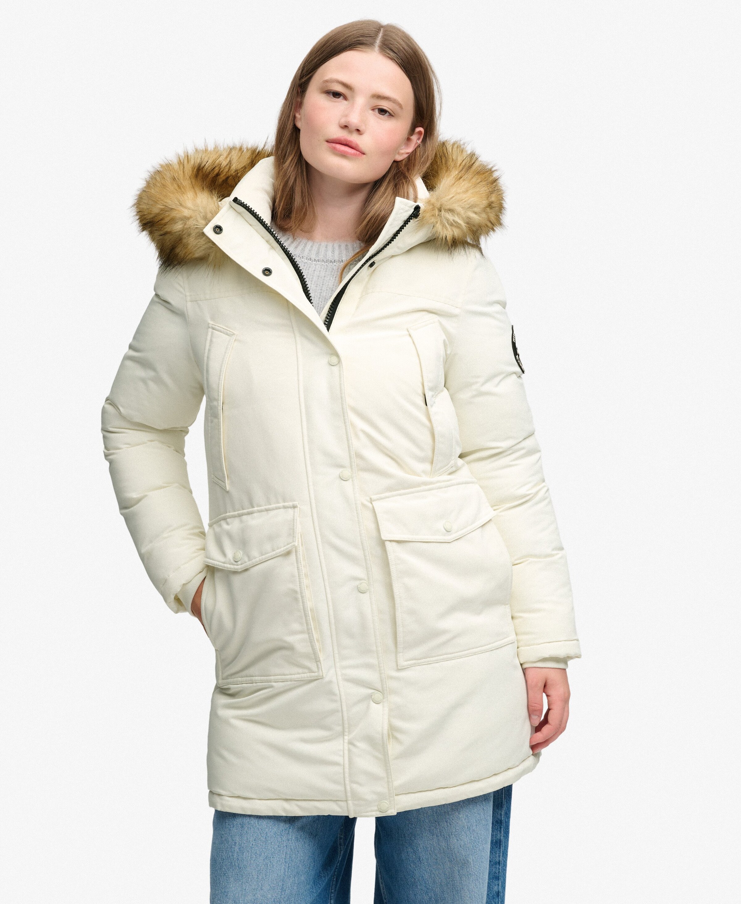 Parka d’hiver 'Everest' Superdry & Co en blanc
