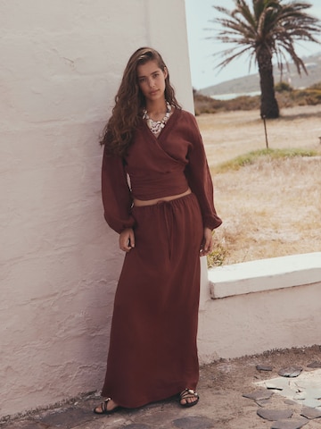 Next Bluse in Braun: Vorderseite