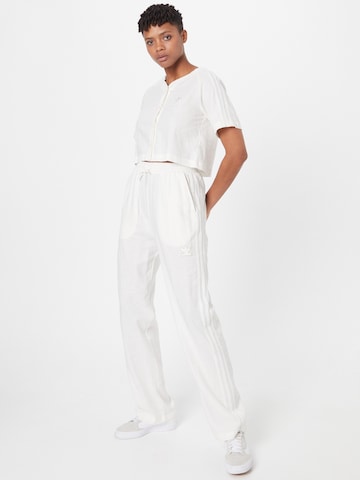 ADIDAS ORIGINALS Wide Leg Housut 'Linen' värissä valkoinen