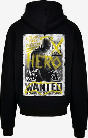 F4NT4STIC Sweatshirt 'Batman V Superman Wanted Poster' in Zwart: voorkant