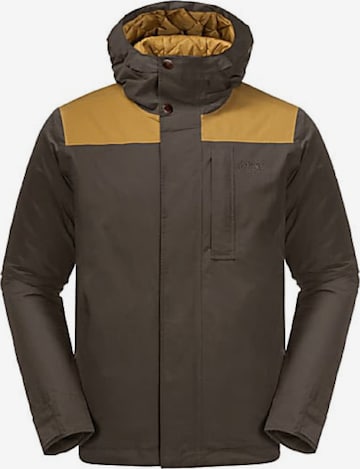 JACK WOLFSKIN Athletic Jacket in Brown: front