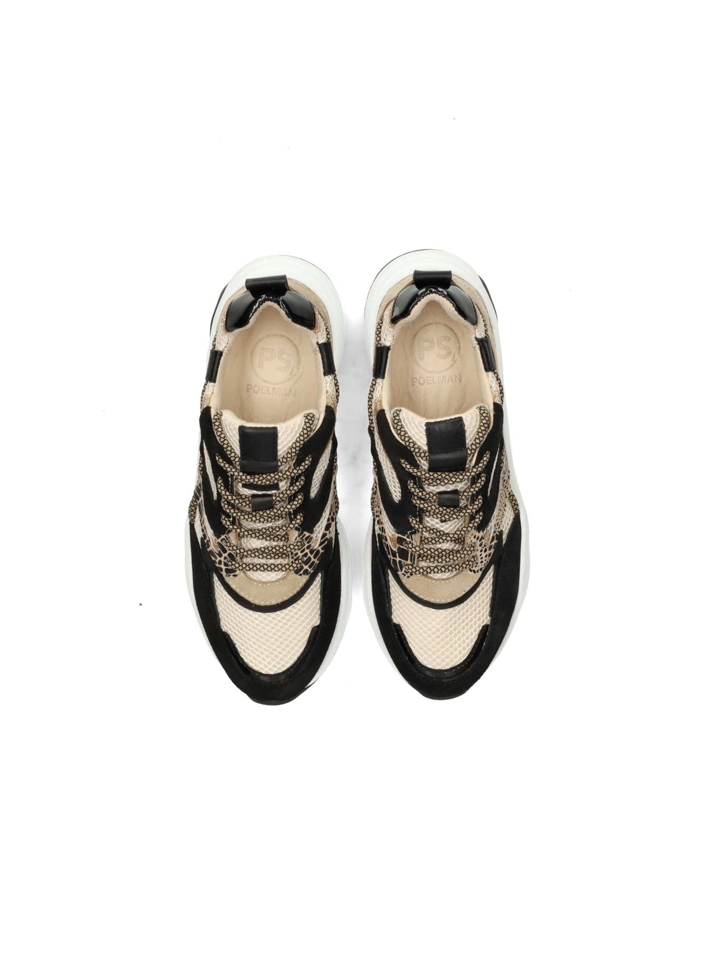 PS Poelman Sneakers laag 'IVA' in Zwart