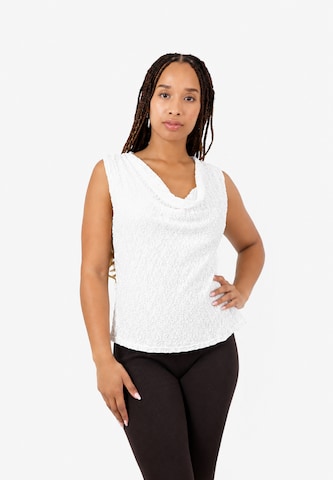 Elara Top in White: front